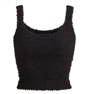 Skims Cozy Knit Tank in Onyx / Black. S/M. Never worn.